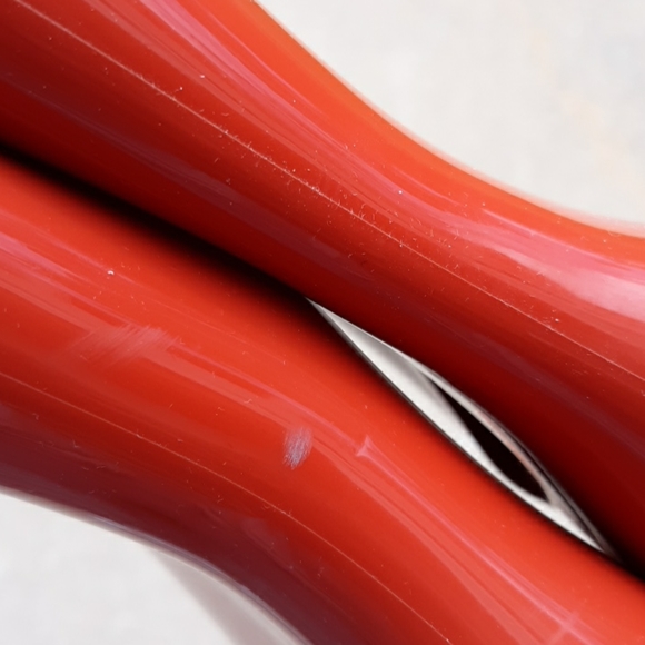 Melissa Sz 6 Plastic Orange Chunky Heel Boots - Picture 10 of 16